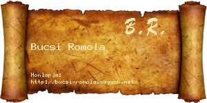 Bucsi Romola névjegykártya